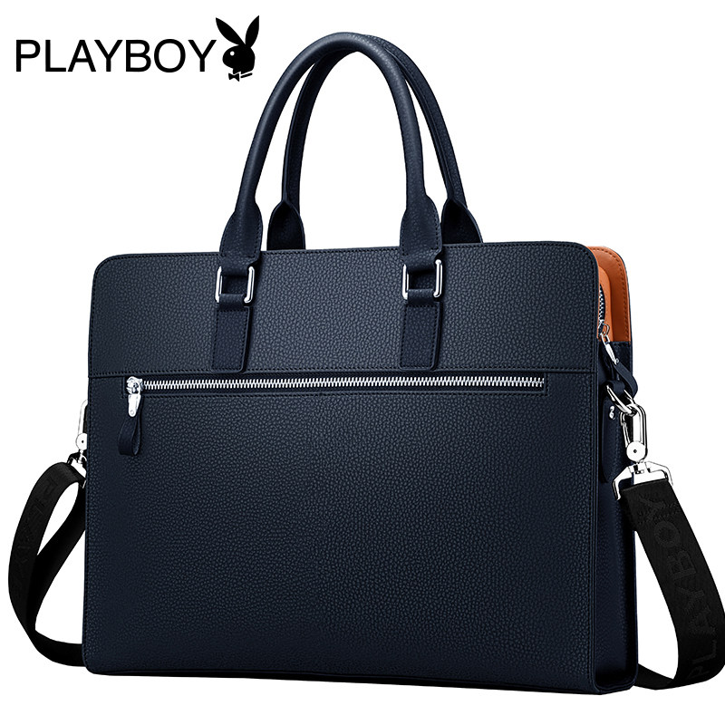 花花公子男士真皮休闲包潮单肩包 花花公子悦诚男士包袋