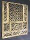 Early Qing Dynasty curly grass pattern windmill pattern magpie sika deer old wood carving large window antique antique collection pendant