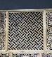Early Qing Dynasty curly grass pattern windmill pattern magpie sika deer old wood carving large window antique antique collection pendant