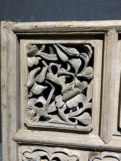 Ming Dynasty looking back at the old wood carving, antique collection pendant, Chinese style club teahouse decoration