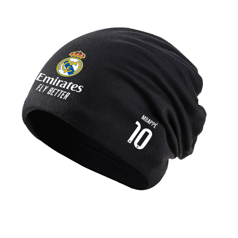 25-26赛季皇马队服姆巴佩足球迷套头帽子男女包头帽护耳户外棉帽 - 图3