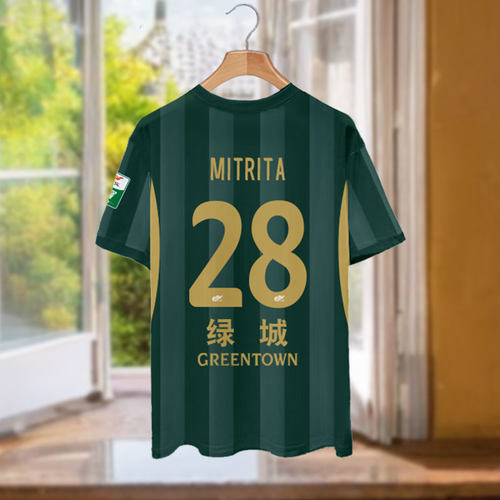2026浙江俱乐部绿城队服球员版足球衣服速干短袖T恤衫男女半袖体 - 图1