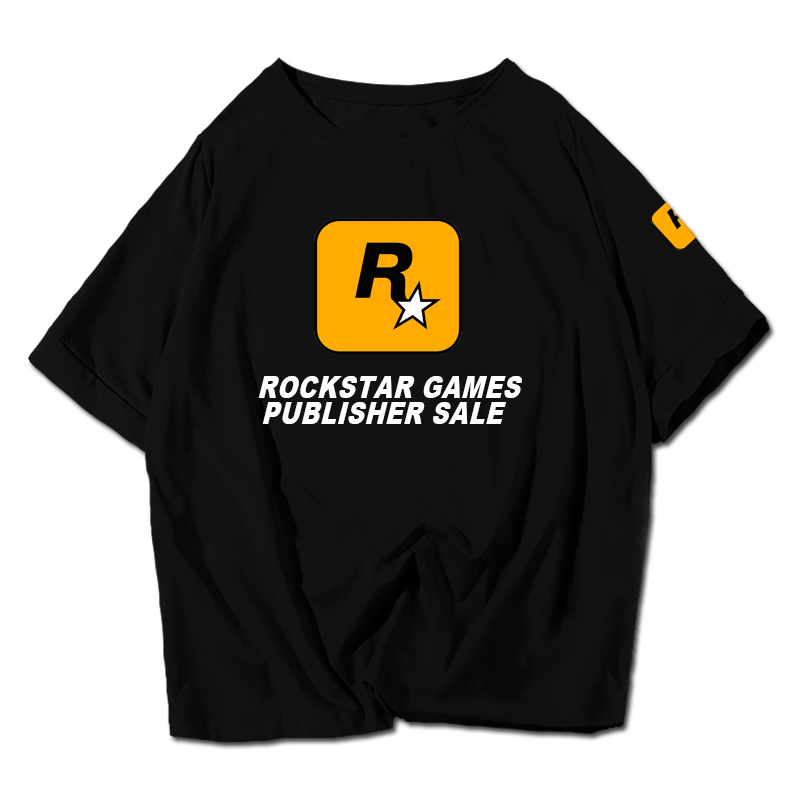 可定制GTA5游戏公司Rockstar Games周边短袖t恤衫男女纯棉半截袖 - 图3