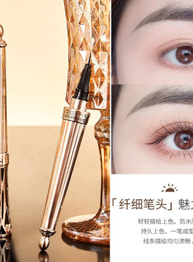 dmdn极细眼线液笔顺滑速干显色防水耐汗不易晕染持久眼线笔新手