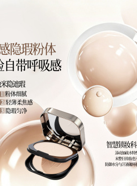dmdn柔焦持妆控油双层粉饼补妆定妆控油防水防汗遮瑕不脱妆定妆粉