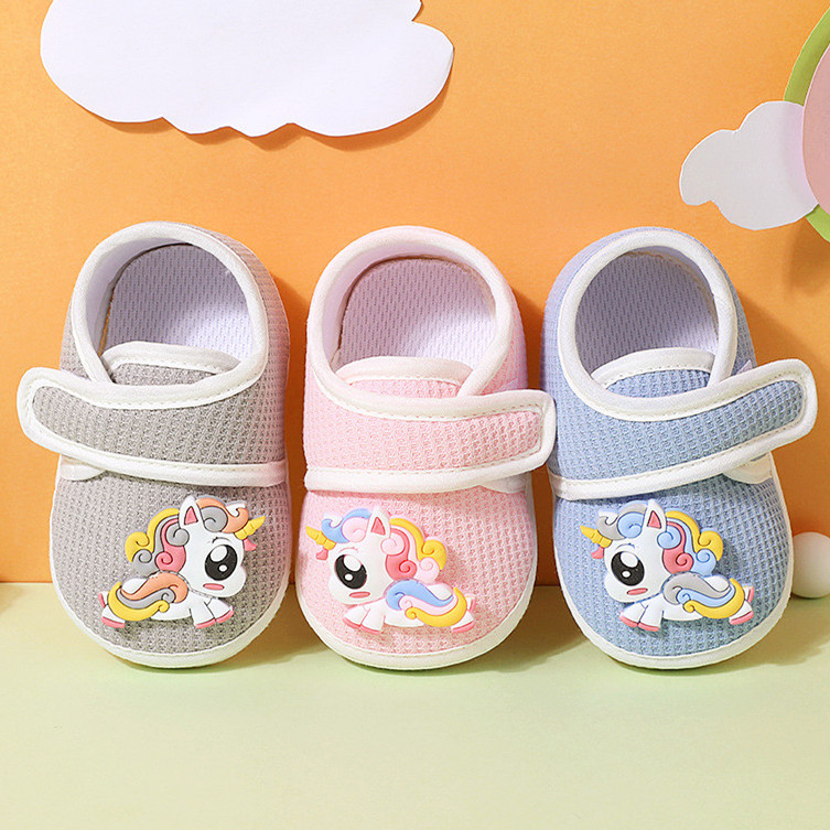 0-1岁新生婴儿鞋男女宝宝春秋夹棉薄棉软底防滑牛筋底不掉学步鞋2