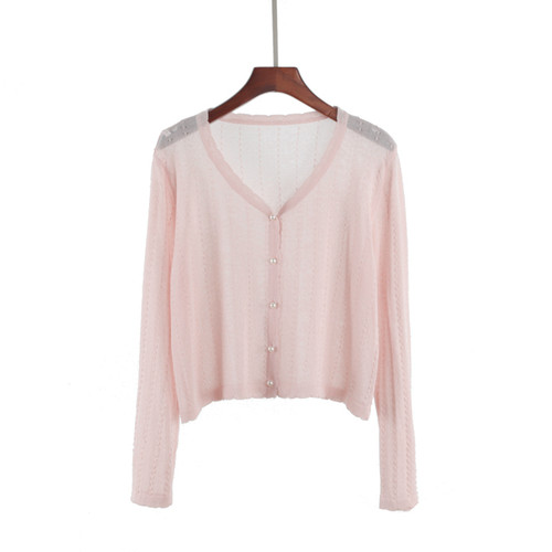 2025夏季新款冰丝针织衫女开衫短款外搭披肩薄款空调衫防晒小外套 - 图2