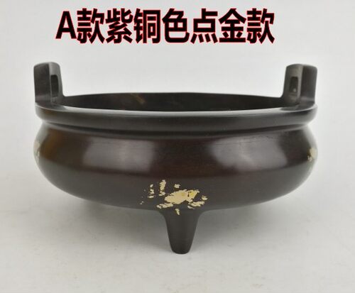 纯铜香炉大号仿古宣德炉檀香炉室内家用香薰炉茶道线香插炉 - 图1