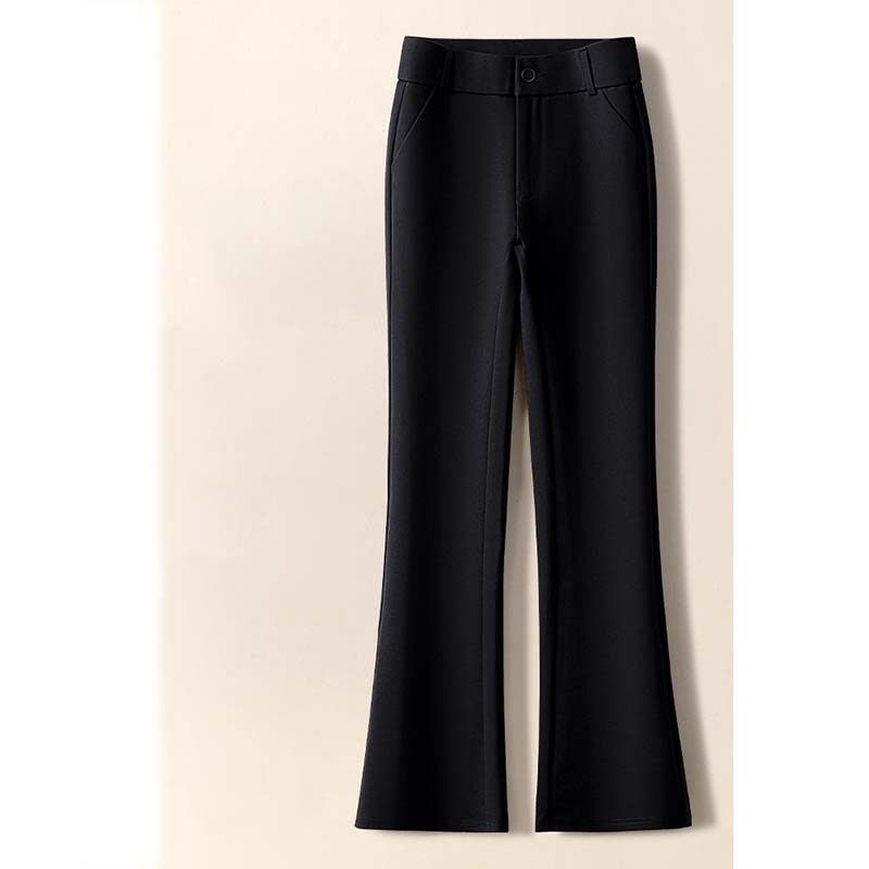 2025年秋冬季新款加绒加厚休闲裤垂感西装裤修身喇叭正装裤MZ0009,淘宝优惠券,粉丝福利购,淘宝优惠卷