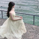 2026 ພາກຮຽນ spring ແລະ summer ໃຫມ່ຝຣັ່ງ gauze skirt cardigan ຫຼຸດຜ່ອນອາຍຸ suspender dress suit ສອງສິ້ນຊຸດ D4957