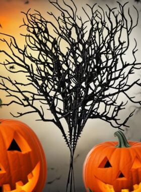 10pcs Black Halloween Artificial Dead Branch Antlers Shape N