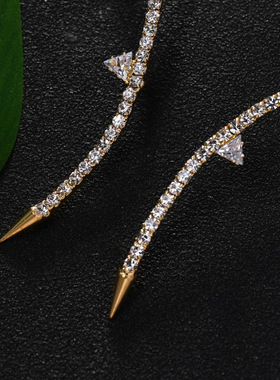 小众设计感开口项圈水钻项链