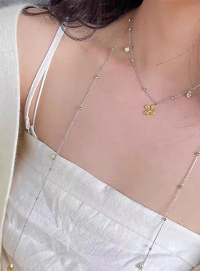 开放式长项链多种戴法毛衣链女