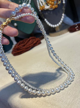 贝壳珍珠蝴蝶结轻奢项链