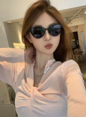 CDLM陈大刘芒 可甜可辣！不压鼻梁猫眼墨镜防紫外线显脸小太阳镜
