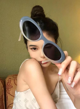 CDLM陈大刘芒小红薯同款日常百搭显脸小椭圆墨镜高级防晒太阳镜