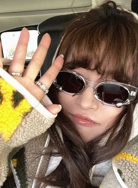 CDLM陈大刘芒 Jennie同款立体灵蛇墨镜y2k复古辣妹科技感凹造型