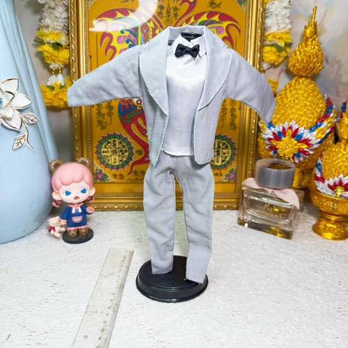 泰国佛牌用品男士春装皮衣毛绒冬装斗篷衣服裤子古装鞋子短裤套装 - 图2