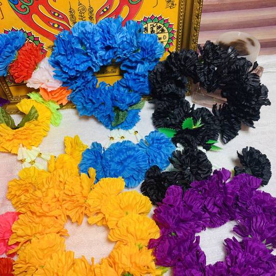 Thai brand genuine garland ornaments hanging gifts base decoration fabric Buddha belt pendant exquisite chrysanthemum