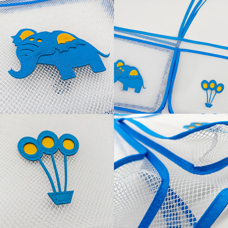 婴儿围栏玩具挂袋收纳宝宝爬行区置物袋整理床头尿布袋实用网格绑,淘宝优惠券,粉丝福利购,淘宝优惠卷