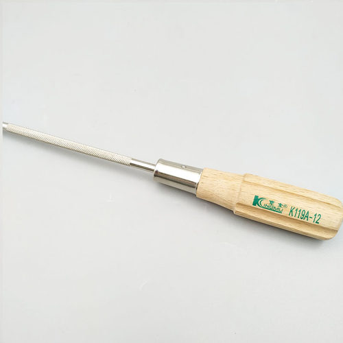 进口京木木柄高档12寸螺丝刀木柄开刀K119A工具钢一字刀头 K119A - 图1