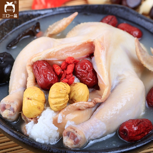 三口一品 Суп суп корейский женьшень куриный суп целый куриный фаст -фуд женьшень куриный суп корейский вкус 1000 г*2 сумки