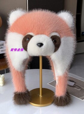 冬季加绒加厚帽女可爱卡通熊猫