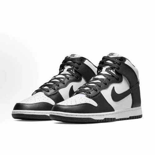 Nike Dunk Retro 复古 高帮 板鞋 男款 黑白 - 图1