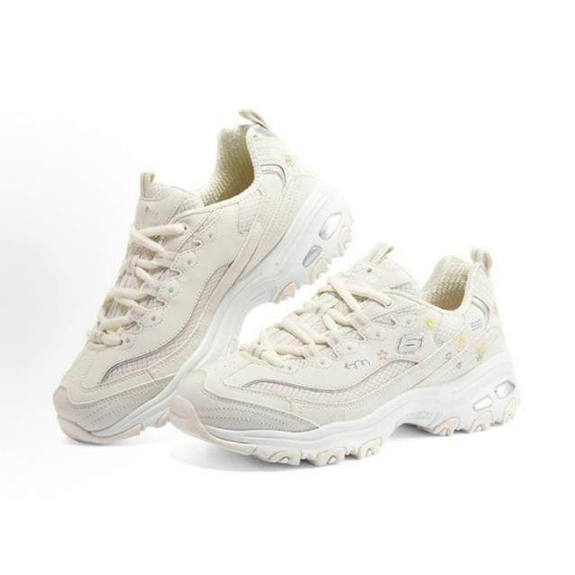 Skechers斯凯奇 D'LITES 1.0 花心熊 运动 低帮 老爹鞋 女款 - 图0