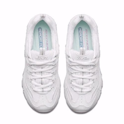 Skechers斯凯奇 D'LITES 1.0 增高 老爹鞋 女款 乳白色 - 图3