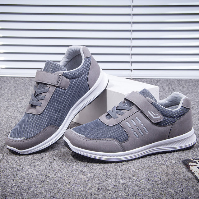 old man slip on shoes