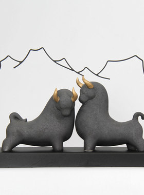 景德镇陶瓷黑色家居办公室摆件