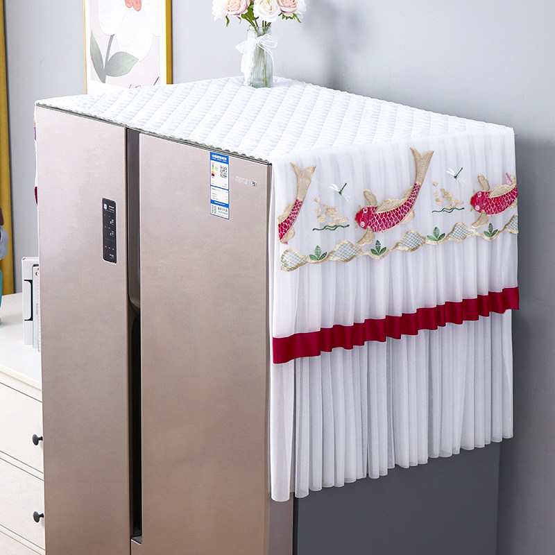 冰箱保护罩防尘罩套单双开门新款盖布盖巾顶家用全包防晒高档蕾丝,淘宝优惠券,粉丝福利购,淘宝优惠卷