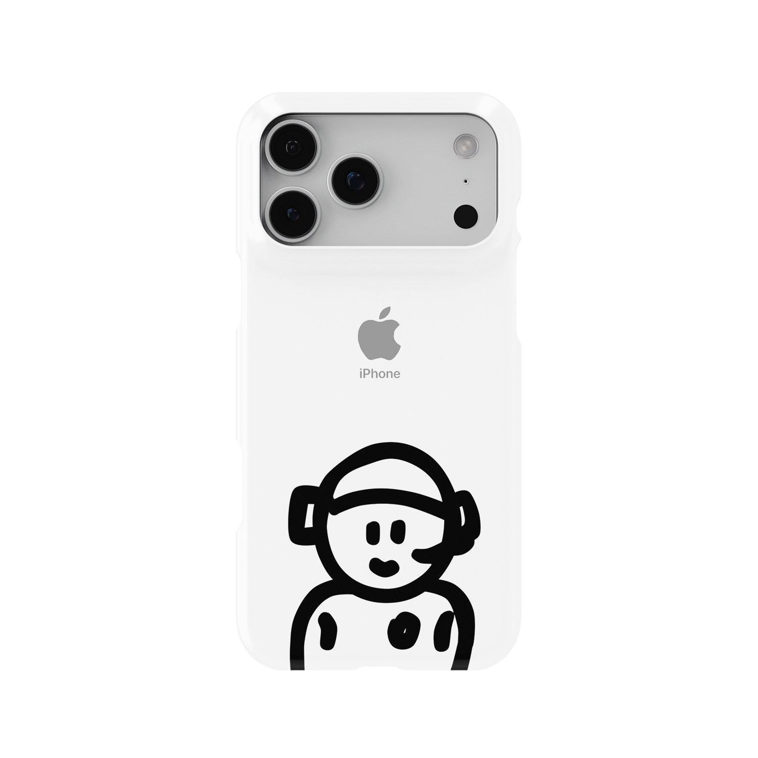 涂鸦简笔小人个性适用于iPhone17Promax轻薄16适用于15苹果14手机壳13不掉色12环保硬壳散热11半包保护壳