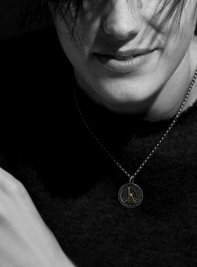 羿采气质男女生奋斗银链子吊坠