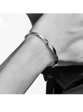 925银手镯女款男款气质时尚手环