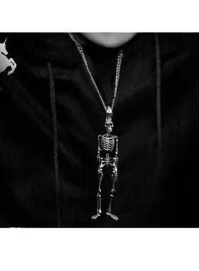 男士古典吊坠夜店配饰银项链