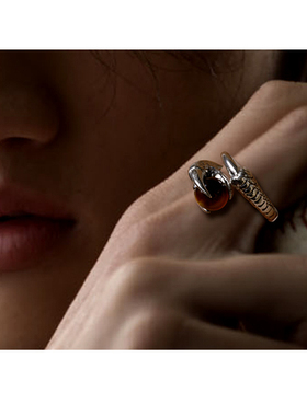 羿采925银单身戒指环泰银开口