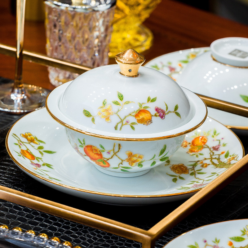 碗家用2026新款高颜值景德镇餐具套装轻奢陶瓷碗盘乔迁奢华礼盒