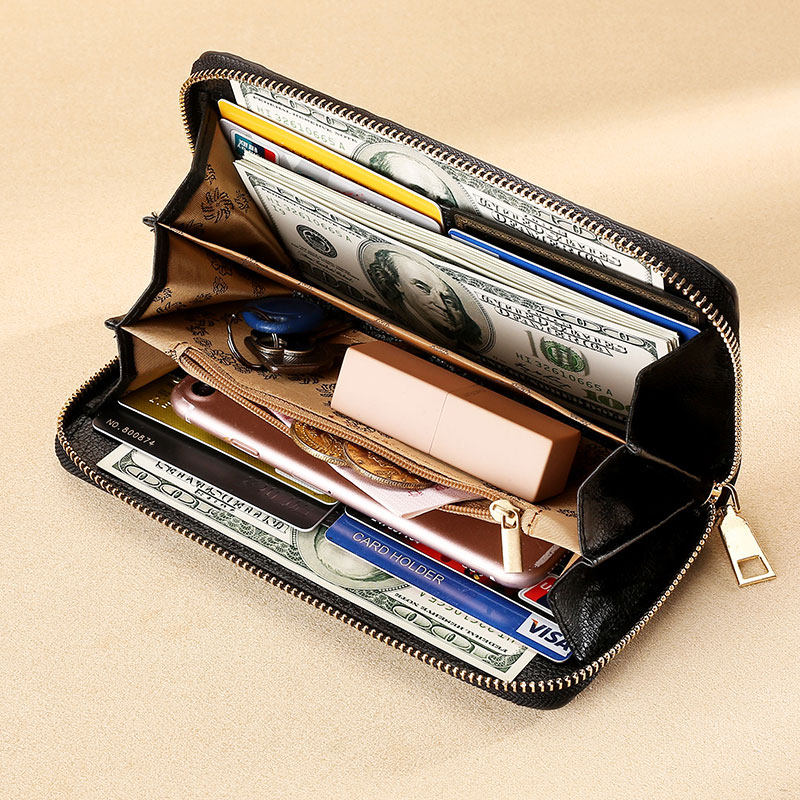 新款韩版女士长款个性花朵零钱包 贝罗盟钱包