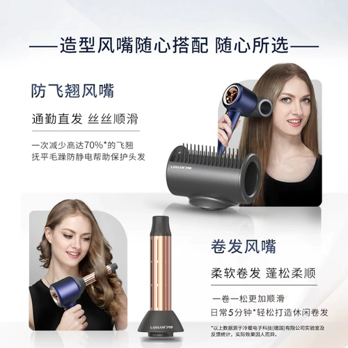 LANSAM Высококачественный фен. Домохозяйство. Сильная энергия ветра Отрицательная ионы защищает волосы.