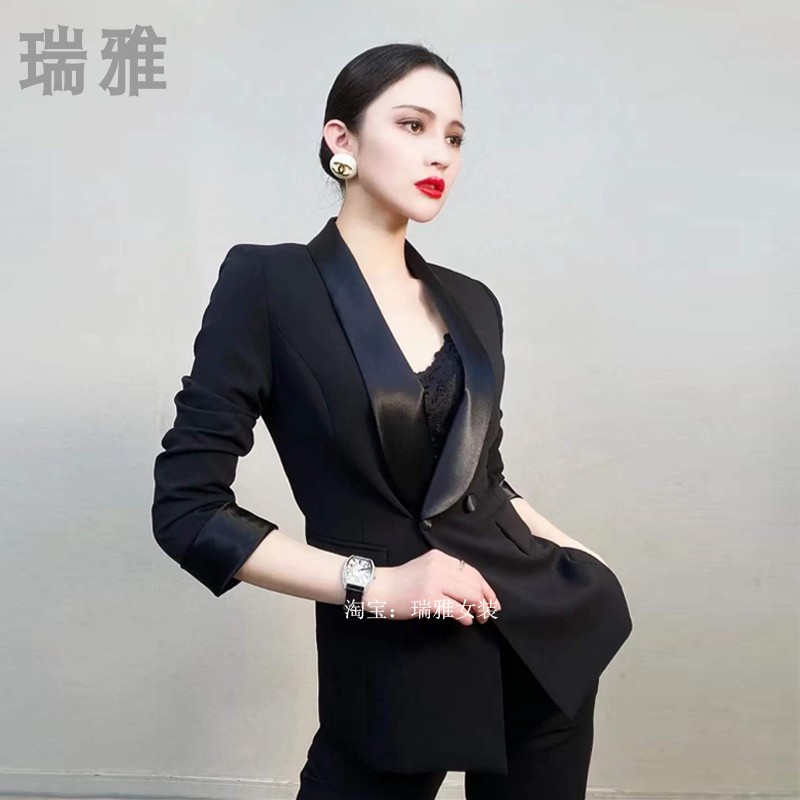 白色西装套装女春秋2022新款时尚气质女神范正装职业西服外套秋冬