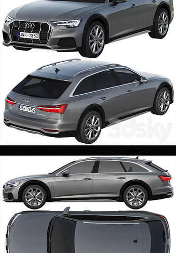 3d新款fbx奥迪A6旅行车max汽车模型素材打印源文件图纸电子文件 - 图2