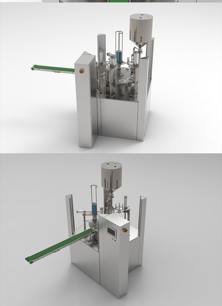 旋转式液体灌装机solidwork模型sw素材3d工业ug设计proe三维catia - 图0