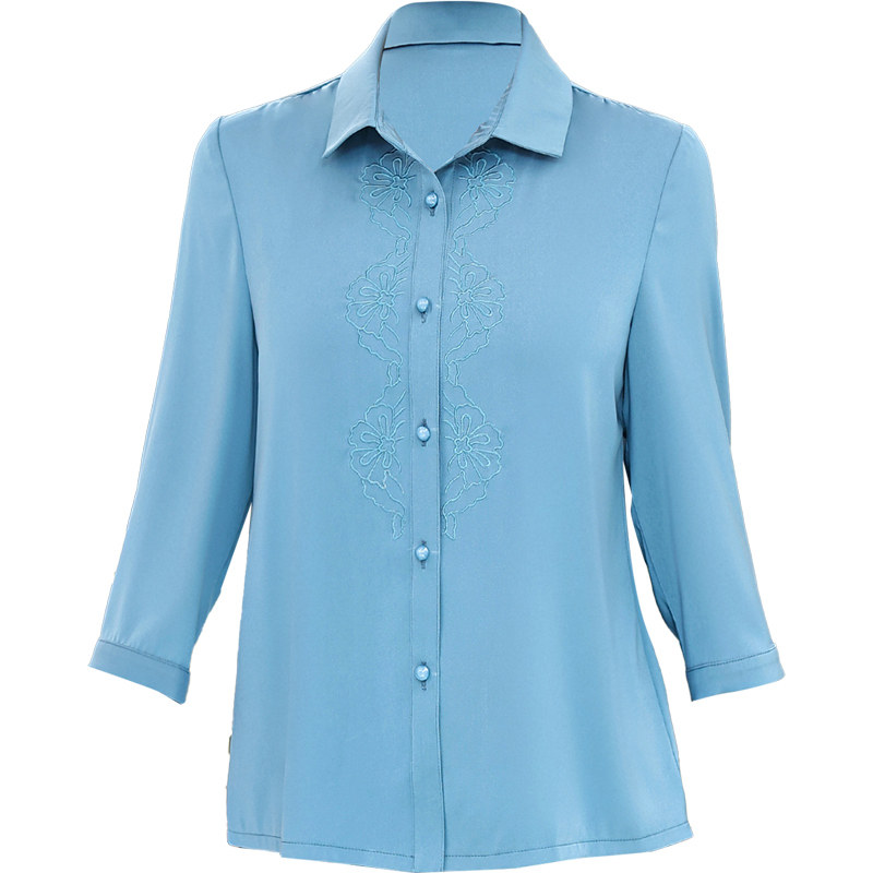 妈妈春装中老年春秋长袖女夏装衬衫 追梦公主服饰中老年女装