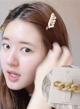 ins风链条发夹赵露思同款侧边