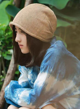 堆堆帽日系男女春秋卷边包头帽