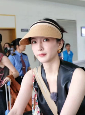 空顶帽出游女夏季防嗮遮阳帽草帽
