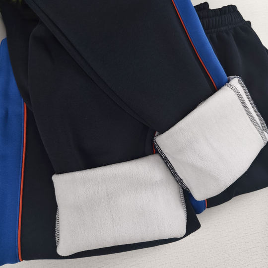 广州番禺区中学生校服冬装加厚外套加绒裤套装初中生长袖套装冬季