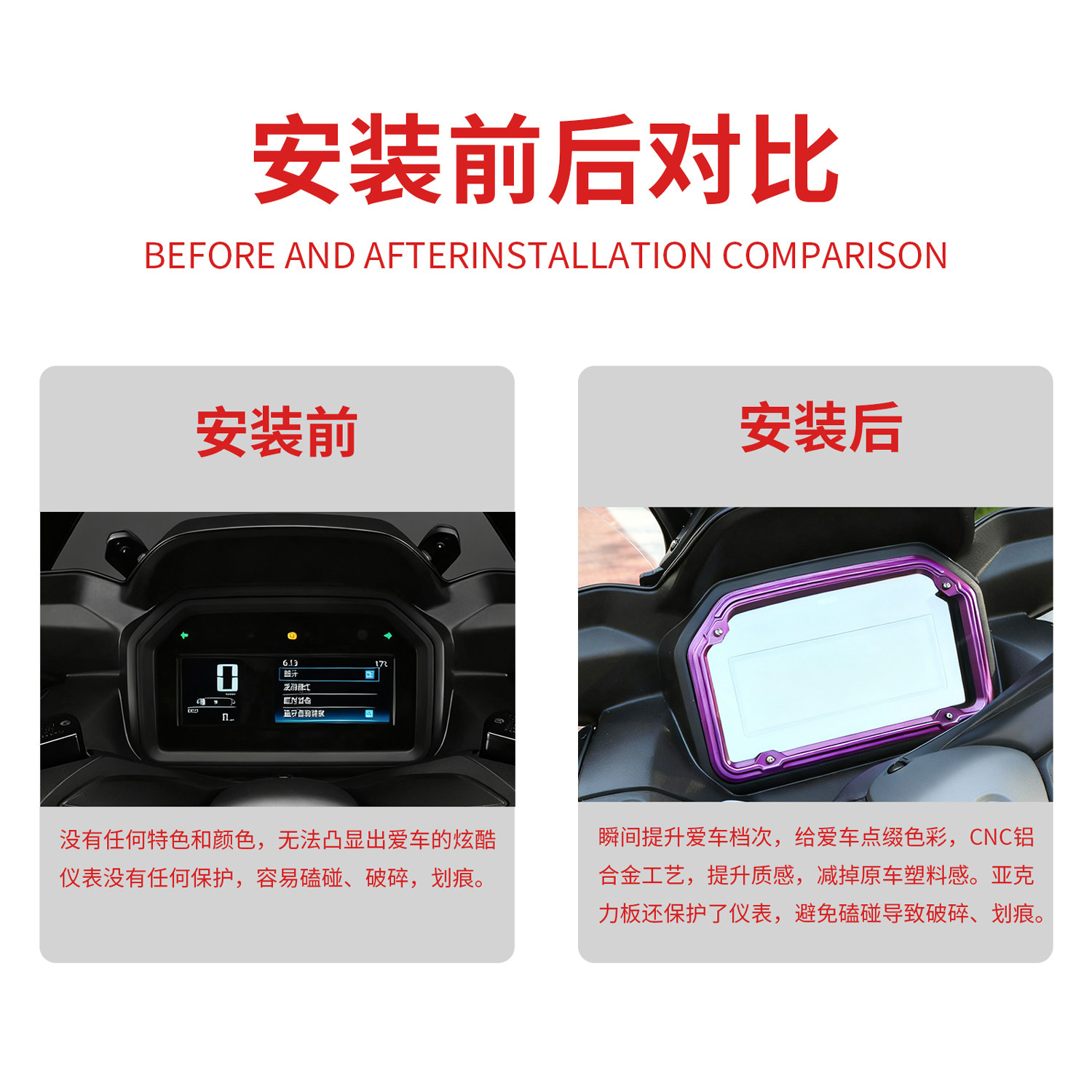 适用雅马哈25款XMAX300改装配件新款仪表框装饰罩保护罩装饰壳,淘宝优惠券,粉丝福利购,淘宝优惠卷